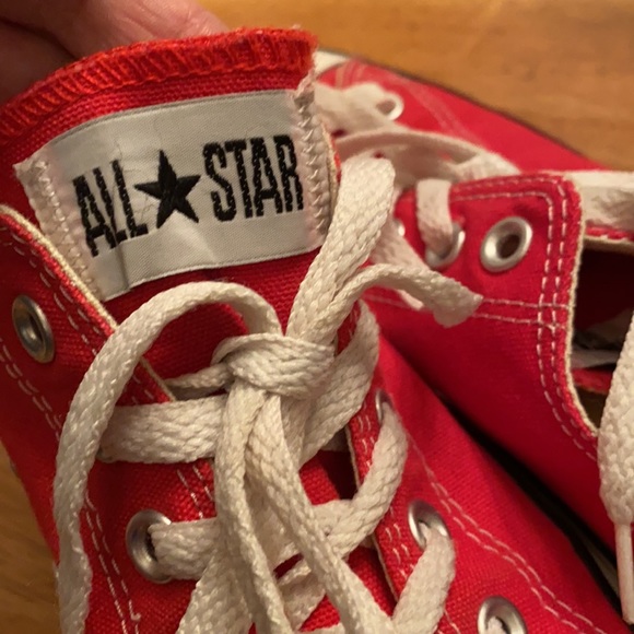 Converse all star sneakers classic red snd white nice M6, W8 unisex - Picture 10 of 15